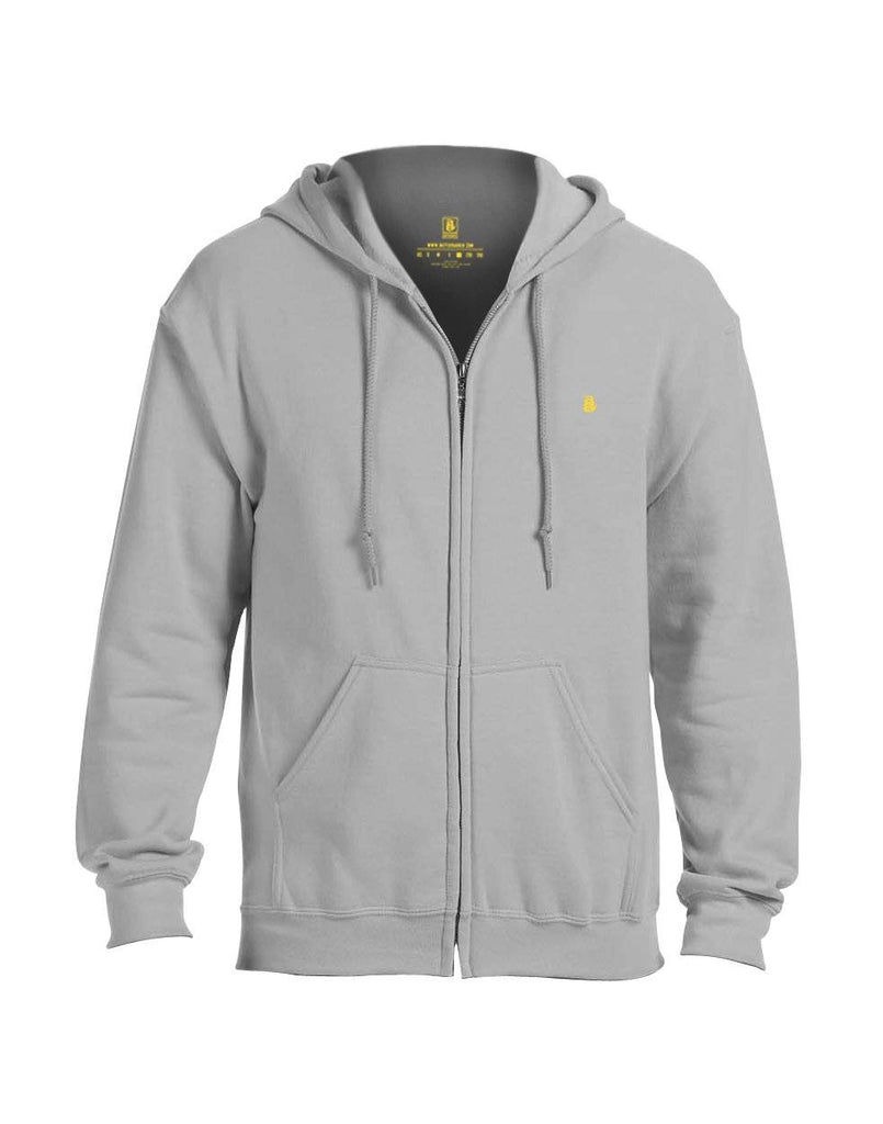 Battleraddle Yellow Snake Logo Mens Blended Zip Up Hoodie With Pockets shirt|custom|veterans|Apparel-Mens Hoodies-Cotton/Dryfit Blend