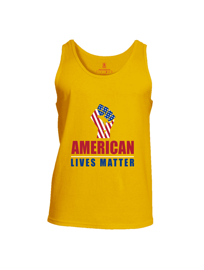 Battleraddle Fist American Lives Matter Men Cotton Cotton Tank Top