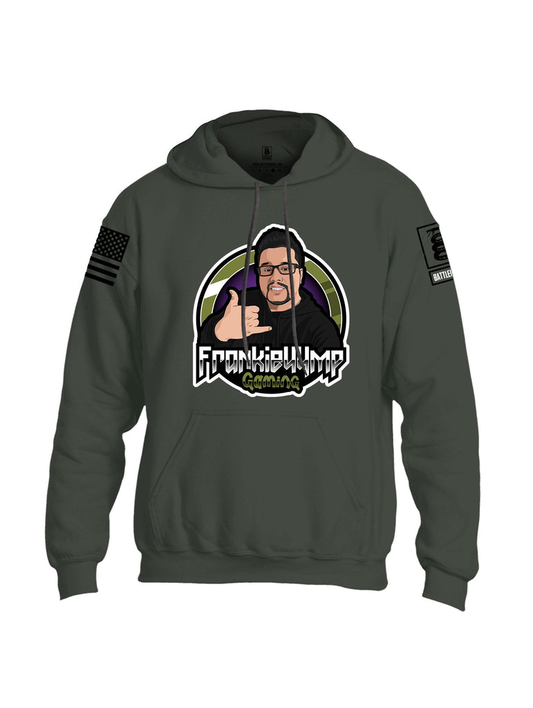 Battleraddle Frankie44Mp Gaming Black Sleeves Uni Cotton Blended Hoodie With Pockets