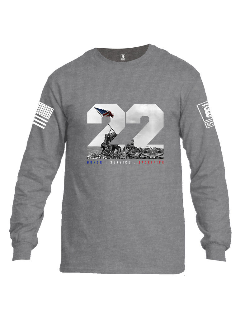 Battleraddle 22 Honor Service Sacrifice {sleeve_color} Sleeves Men Cotton Crew Neck Long Sleeve T Shirt