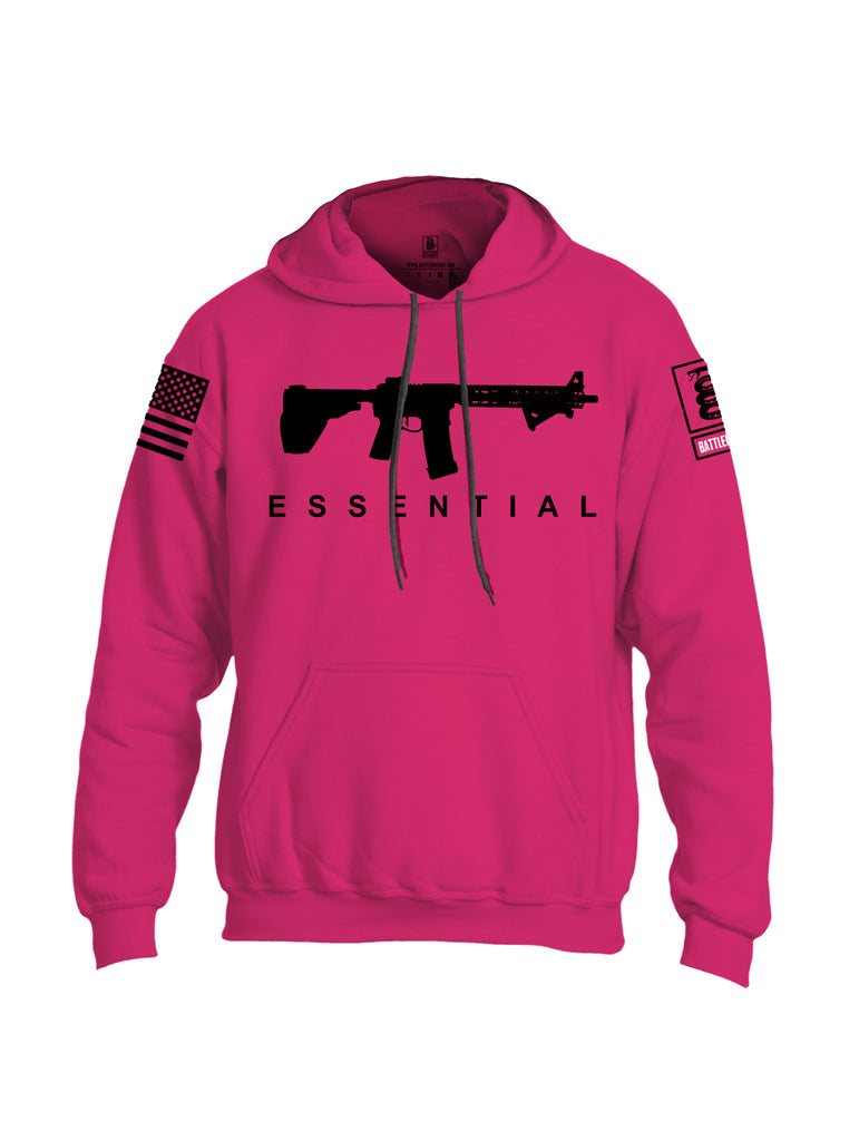 Battleraddle Ar15 Essential Black {sleeve_color} Sleeves Uni Cotton Blended Hoodie With Pockets