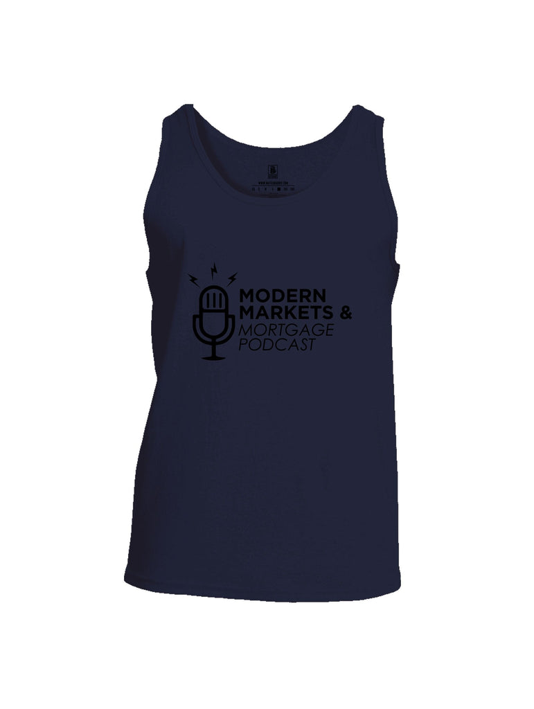 Battleraddle Modern Markets And Mortgages Podcast Black Sleeves Men Cotton Cotton Tank Top