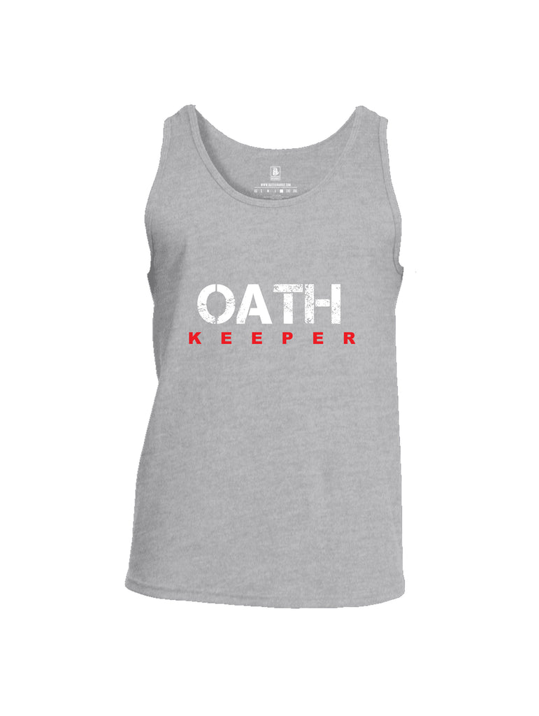 Battleraddle Oath Keeper White {sleeve_color} Sleeves Men Cotton Cotton Tank Top