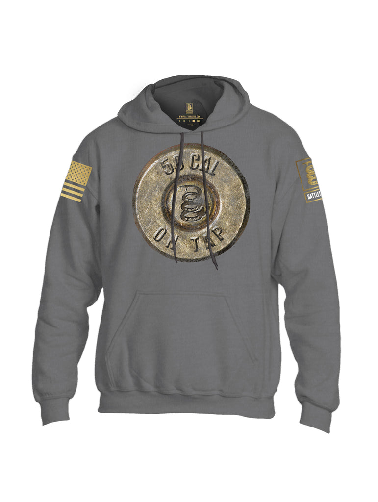Battleraddle 50 Cal On Tap Brass Sleeve Print Mens Blended Hoodie With Pockets