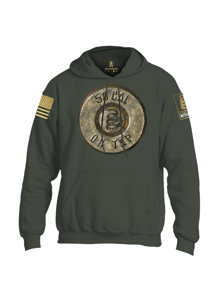 Battleraddle 50 Cal On Tap Brass Sleeve Print Mens Blended Hoodie With Pockets