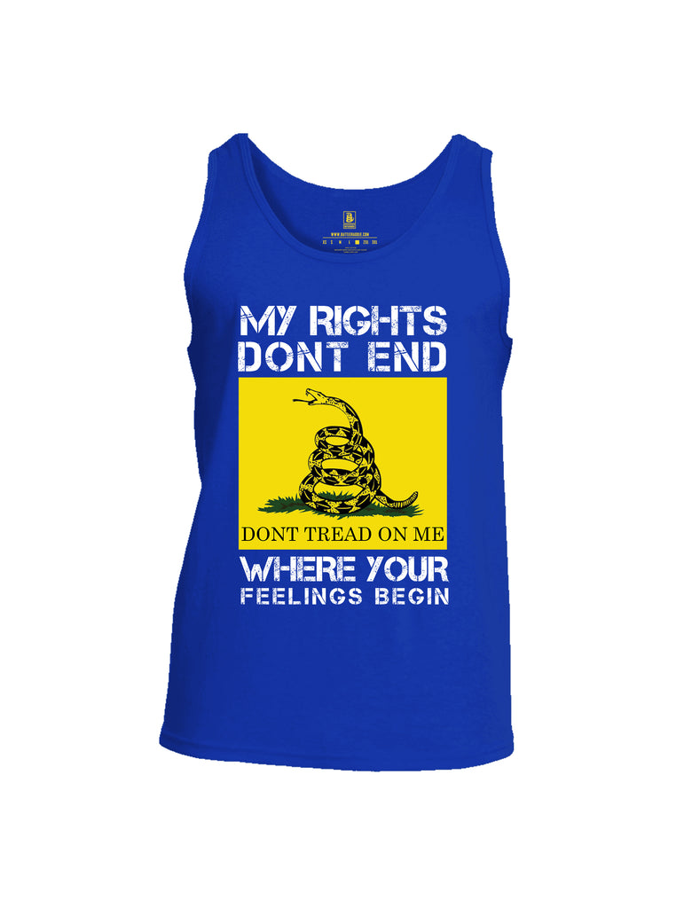 Battleraddle My Rights Dont End Where Your Feelings Begin {sleeve_color} Sleeves Men Cotton Cotton Tank Top