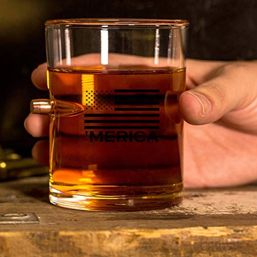 Battleraddle MERICA - .308 Real Solid Copper Old Fashioned Whiskey Rocks Glass shirt|custom|veterans|DSI
