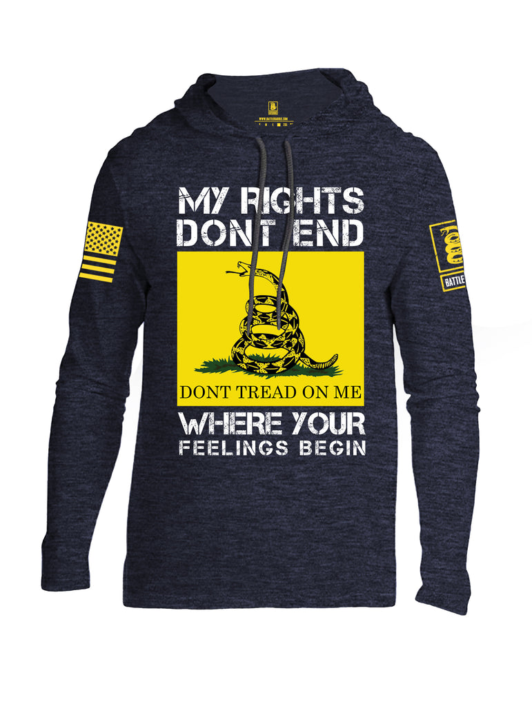 Battleraddle My Rights Dont End Where Your Feelings Begin {sleeve_color} Sleeves Men Cotton Thin Cotton Lightweight Hoodie