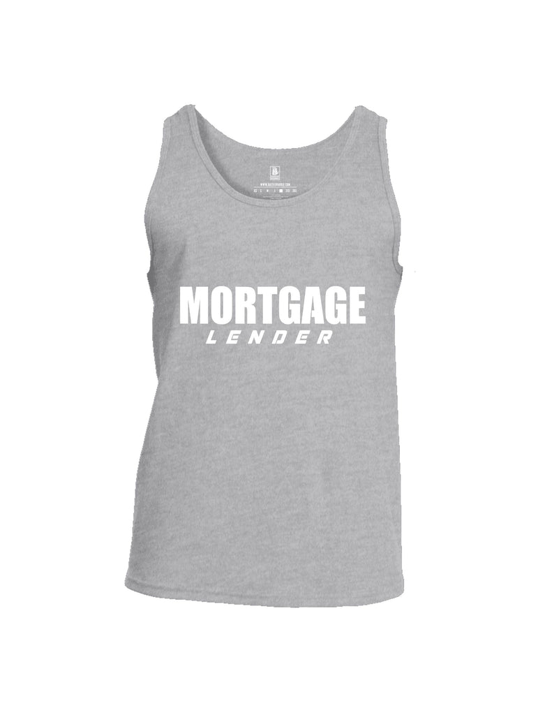 Battleraddle Mortgage Lender White Sleeves Men Cotton Cotton Tank Top