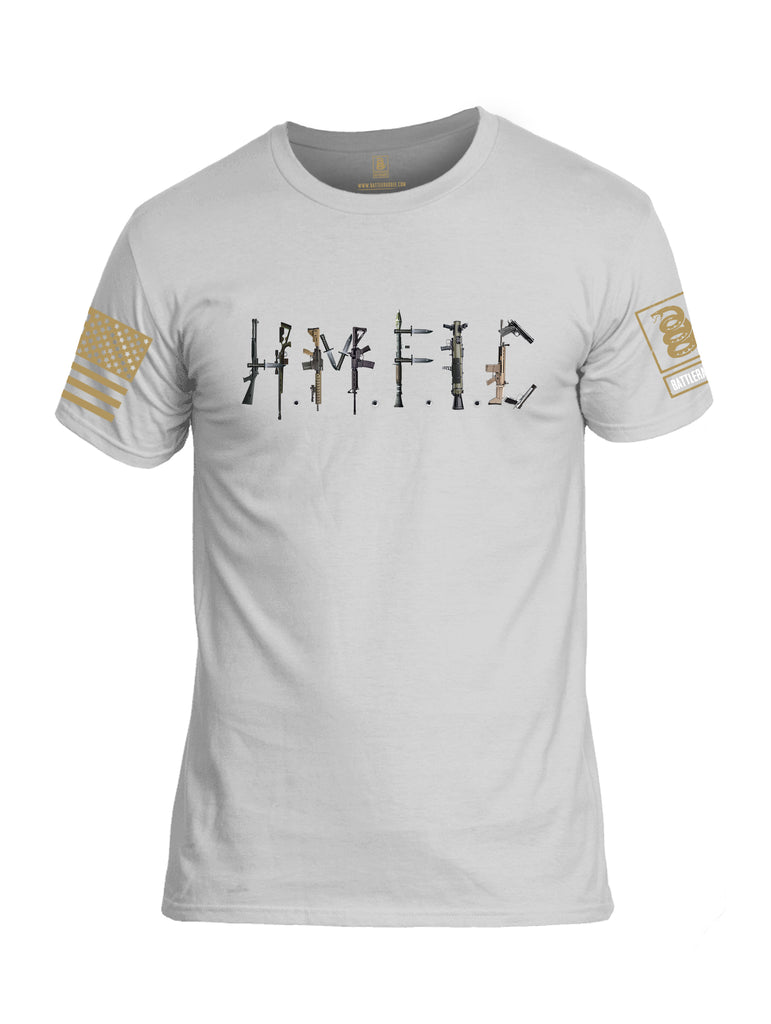 Battleraddle Hmfic Rifles {sleeve_color} Sleeves Men Cotton Crew Neck T-Shirt