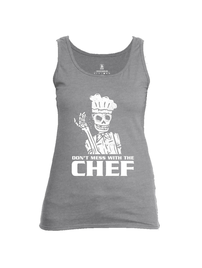 Battleraddle Dont Mess With The Chef White Sleeves Women Cotton Cotton Tank Top