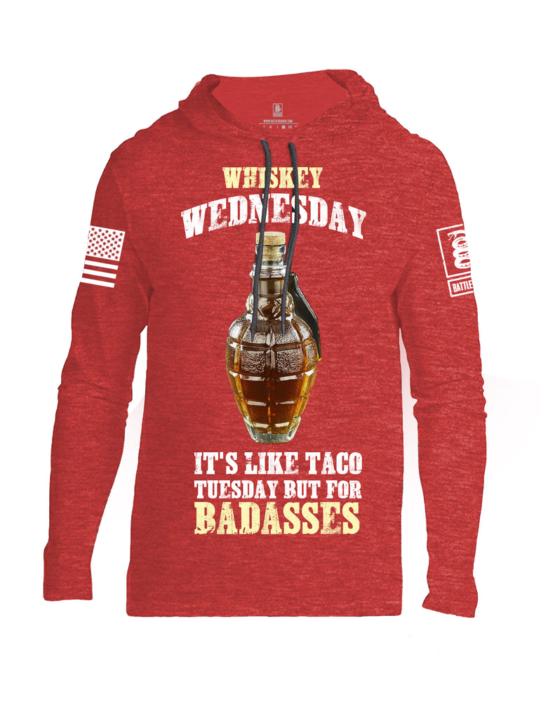 Battleraddle Whiskey Wednesday Is Like Taco Tuesday But For Badasses {sleeve_color} Sleeves Men Cotton Thin Cotton Lightweight Hoodie