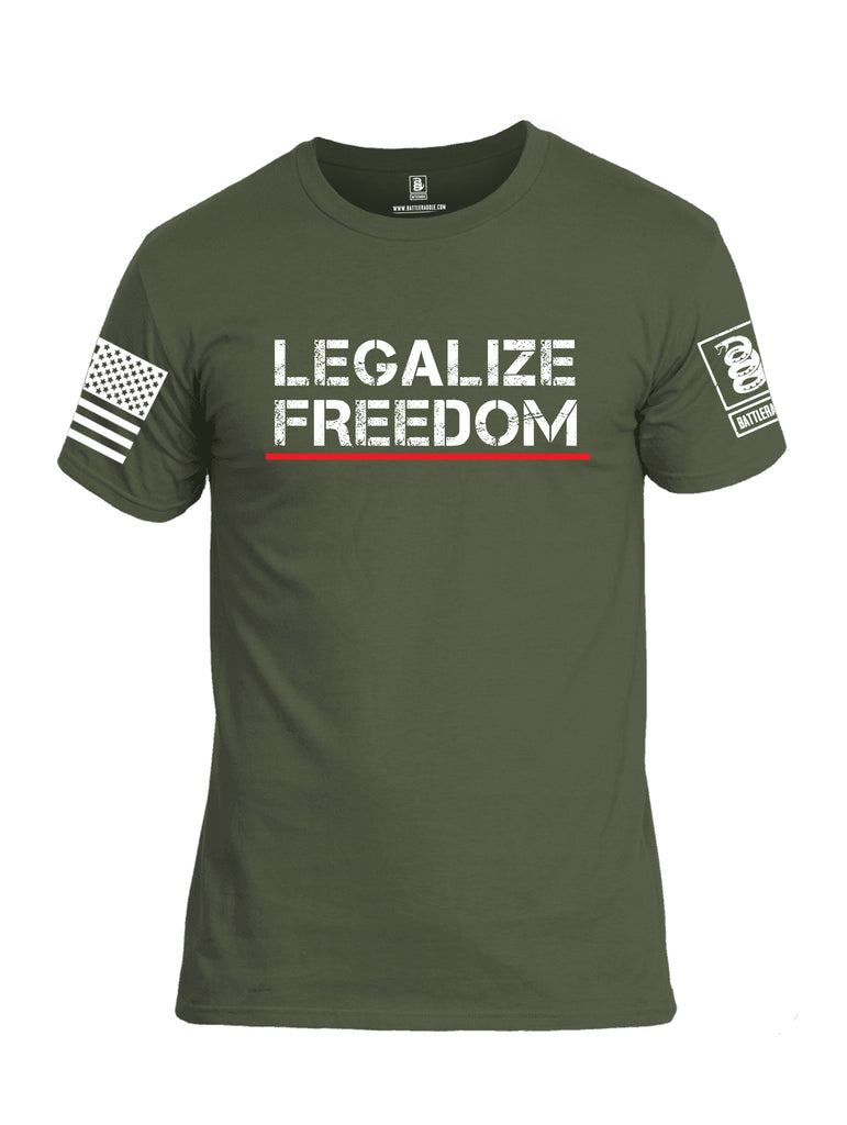 Battleraddle Legalize Freedom Men Cotton Crew Neck T-Shirt