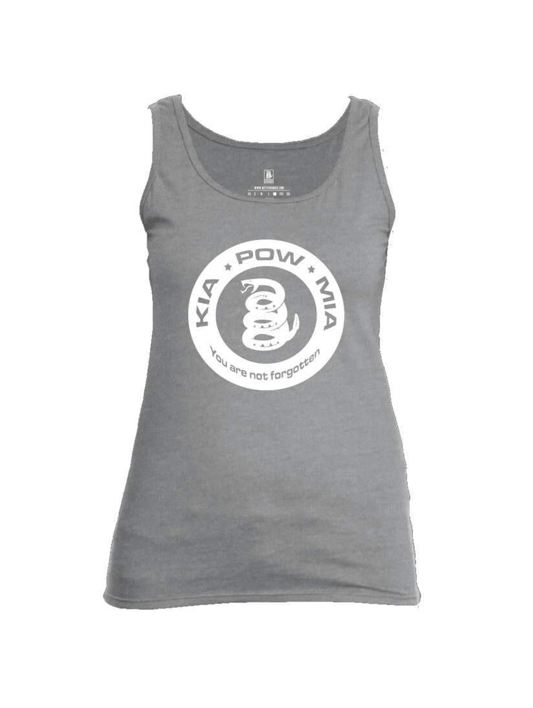 Battleraddle KIA POW MIA You Are Not Forgotten Womens Cotton Tank Top shirt|custom|veterans|Apparel-Womens Tank Tops-Cotton