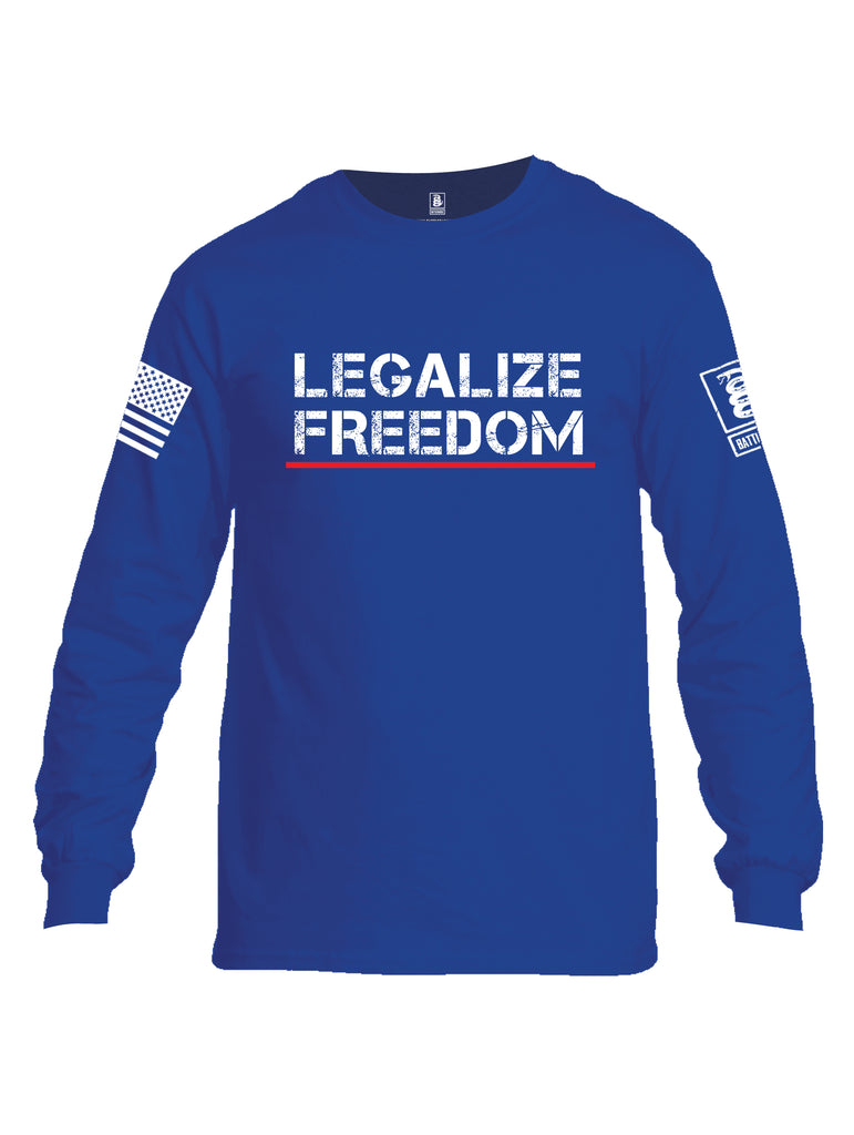 Battleraddle Legalize Freedom Men Cotton Crew Neck Long Sleeve T Shirt