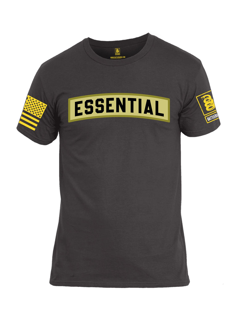 Battleraddle Essential Yellow Sleeves Men Cotton Crew Neck T-Shirt
