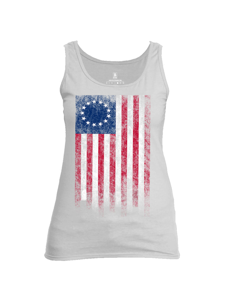 Battleraddle Thirteen Colonies Flag Women Cotton Cotton Tank Top