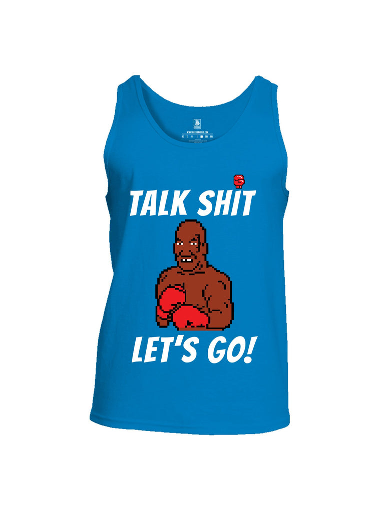 Battleraddle Talk Shit Lets Go White Sleeves Men Cotton Cotton Tank Top