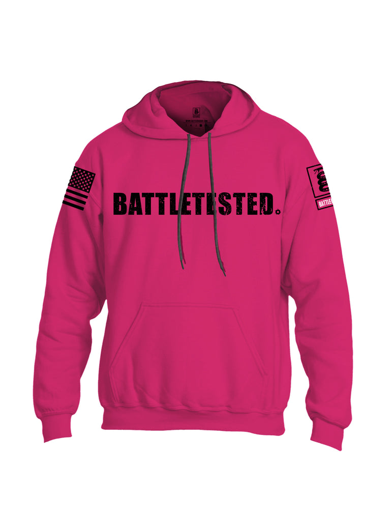 Battleraddle Battletested Black {sleeve_color} Sleeves Uni Cotton Blended Hoodie With Pockets