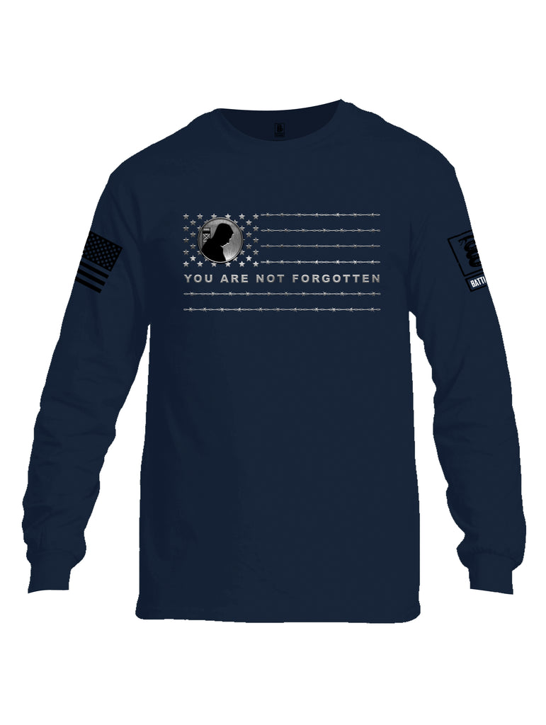 Battleraddle You Are Not Forgotten {sleeve_color} Sleeves Men Cotton Crew Neck Long Sleeve T Shirt