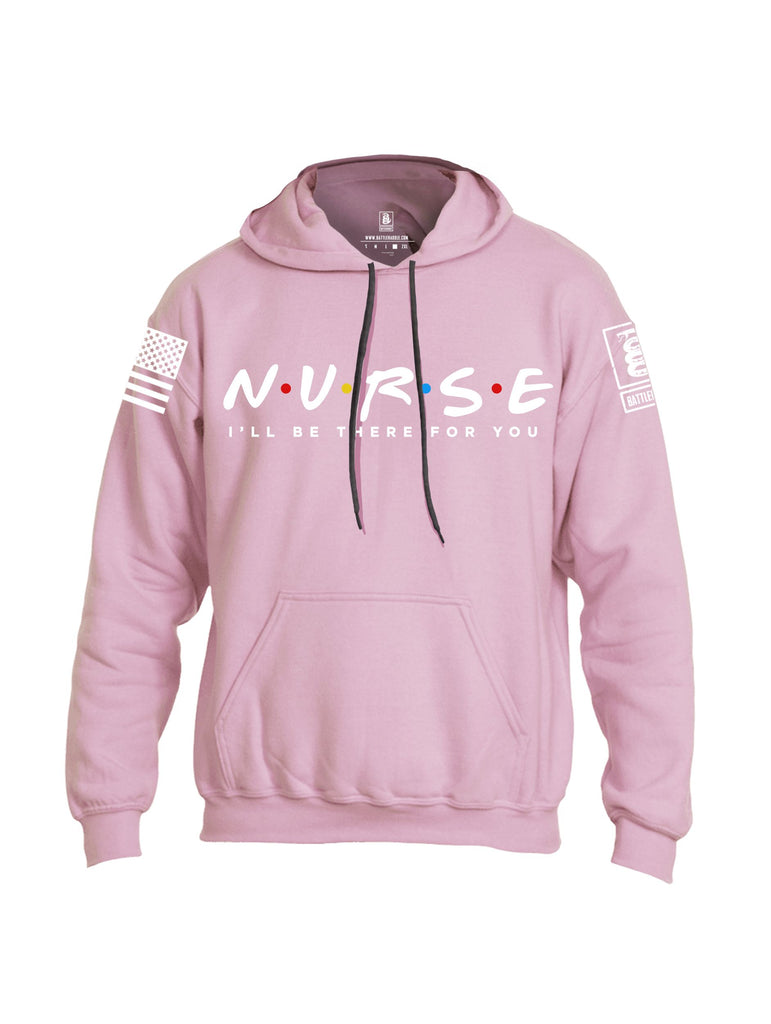 Battleraddle Nurse Ill Be There For You White Sleeves Uni Cotton Blended Hoodie With Pockets