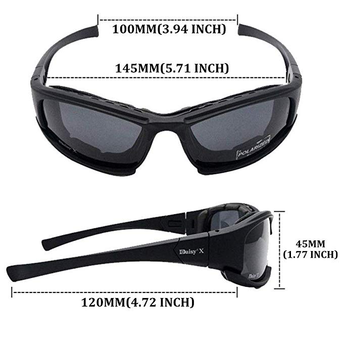 Battleraddle Tactical Polarized Sunglasses with 4 Interchangeable Lens