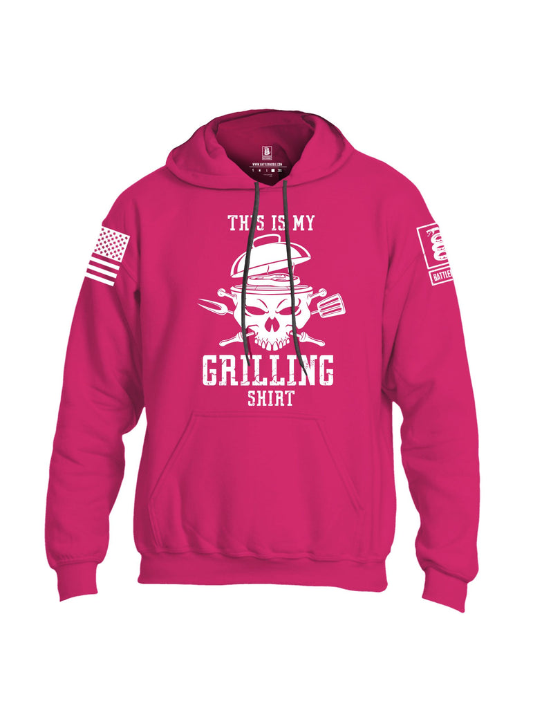Battleraddle This Is My Grilling Shirt White Sleeves Uni Cotton Blended Hoodie With Pockets
