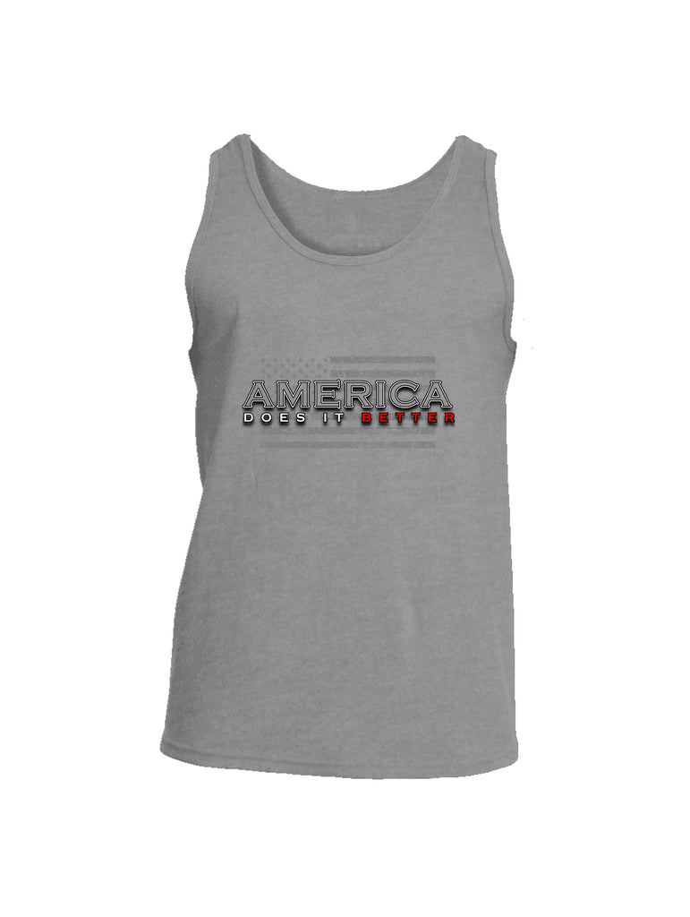 Battleraddle America Does It Better {sleeve_color} Sleeves Men Cotton Cotton Tank Top