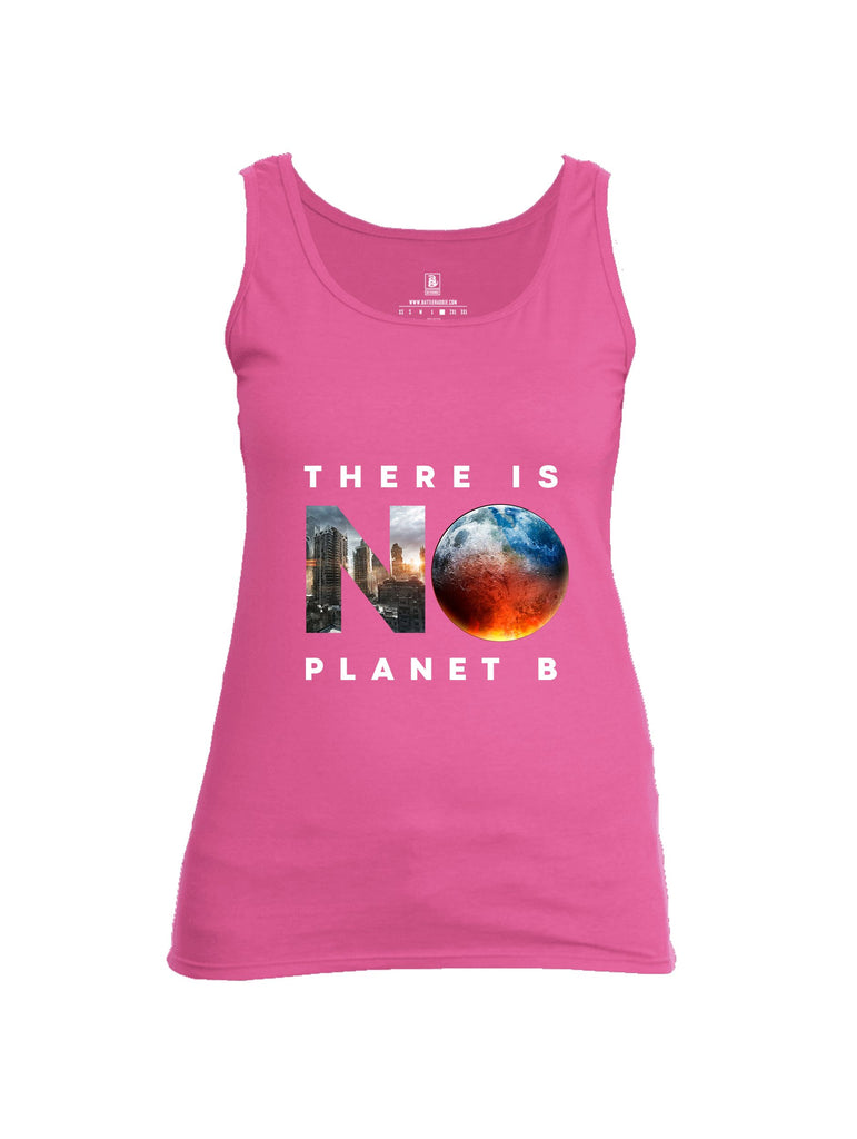 Battleraddle There Is No Planet B White Sleeves Women Cotton Cotton Tank Top