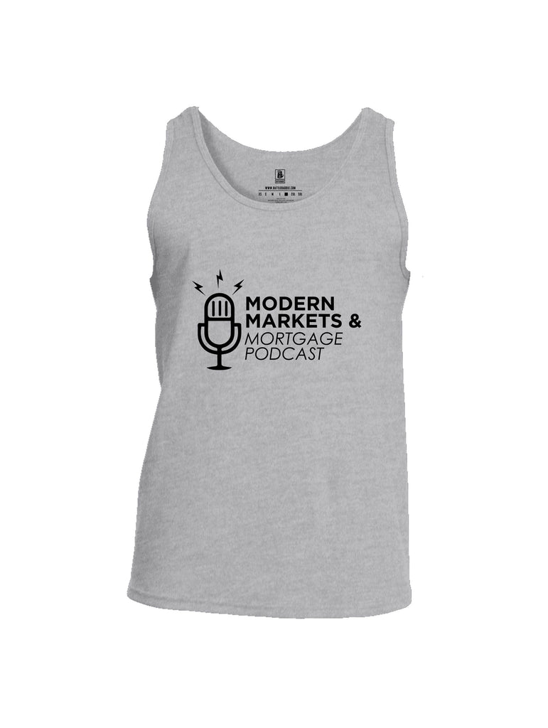 Battleraddle Modern Markets And Mortgages Podcast Black Sleeves Men Cotton Cotton Tank Top