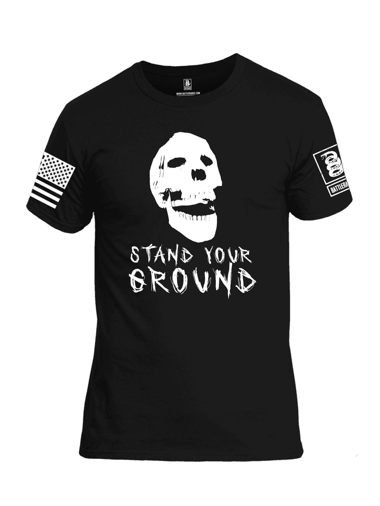 Battleraddle Stand Your Ground White Sleeves Men Cotton Crew Neck T-Shirt