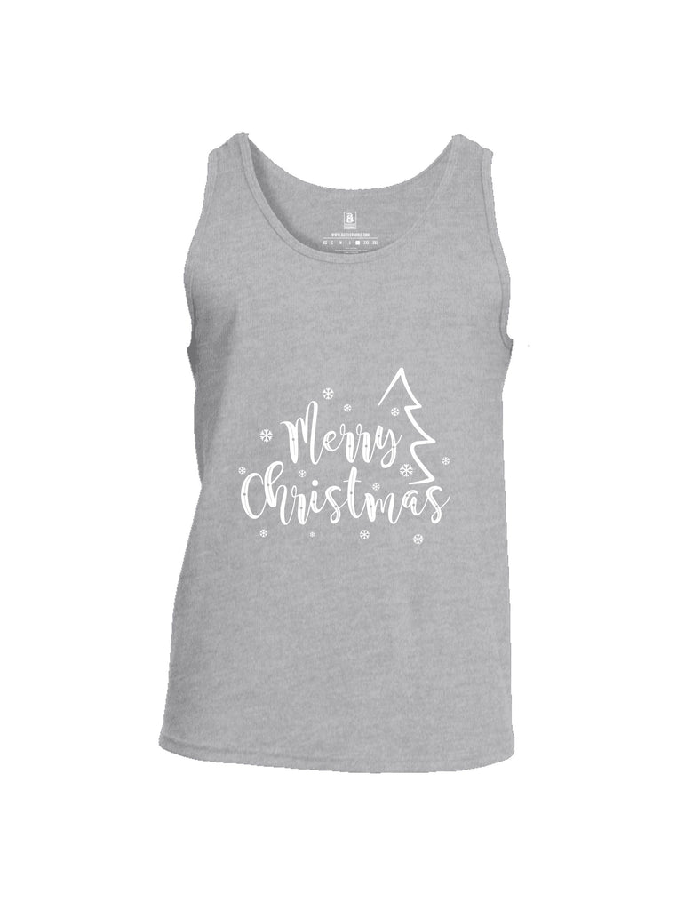 Battleraddle Merry Christmas White Sleeves Men Cotton Cotton Tank Top