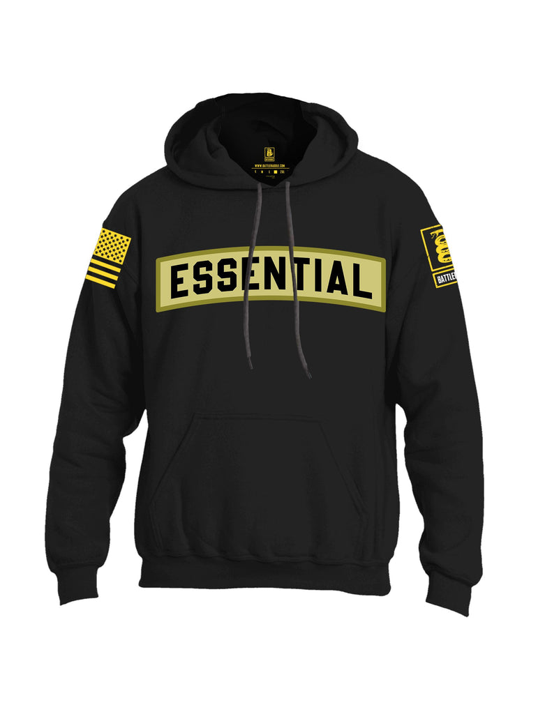 Battleraddle Essential Yellow Sleeves Uni Cotton Blended Hoodie With Pockets