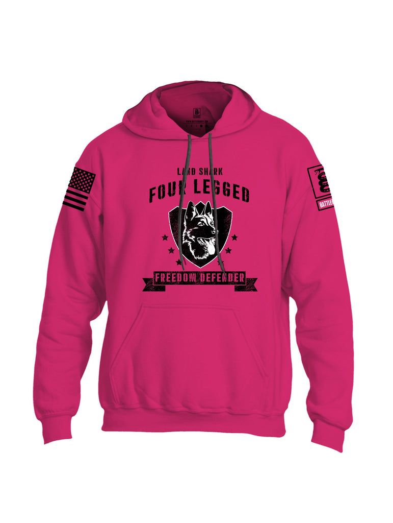 Battleraddle Four Legged Freedom Defender Black Sleeves Uni Cotton Blended Hoodie With Pockets