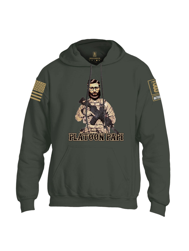 Battleraddle Platoon Papi Brass Sleeves Uni Cotton Blended Hoodie With Pockets