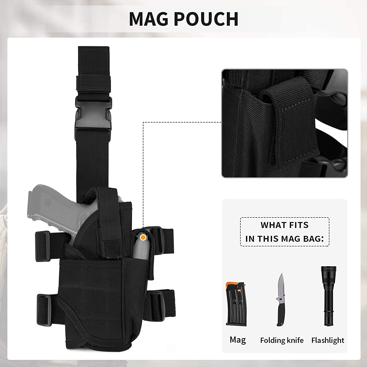 Military Tactical Hand Gun Drop Leg Thigh Pistol Holster Right Left Military Tactical Hand Gun Drop Leg Thigh Pistol Holster Right Left