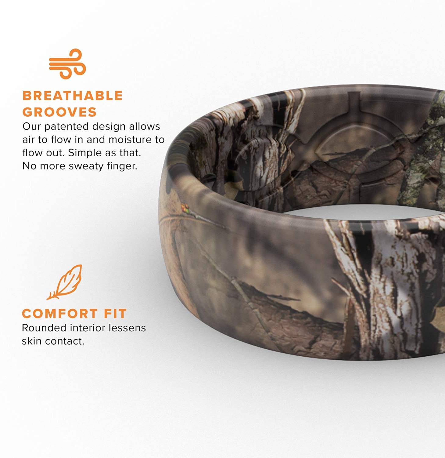 Bottomland Camo Groove Life Mossy Oak Camo Silicone Ring