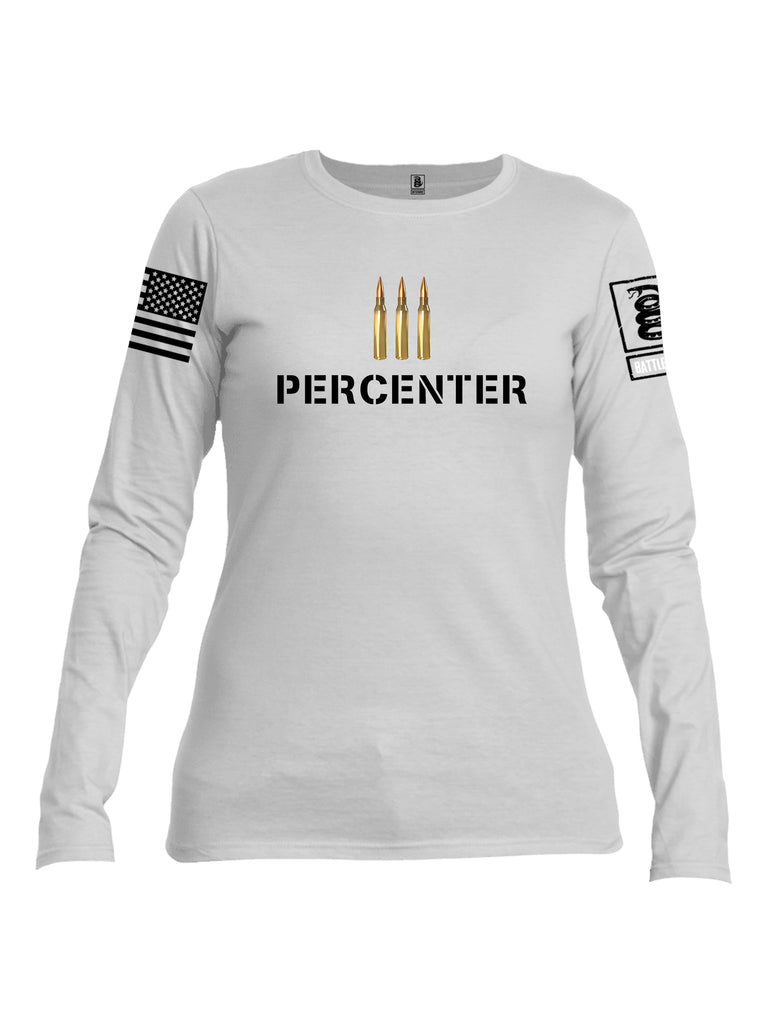 Battleraddle Iii Percenter Black {sleeve_color} Sleeves Women Cotton Crew Neck Long Sleeve T Shirt