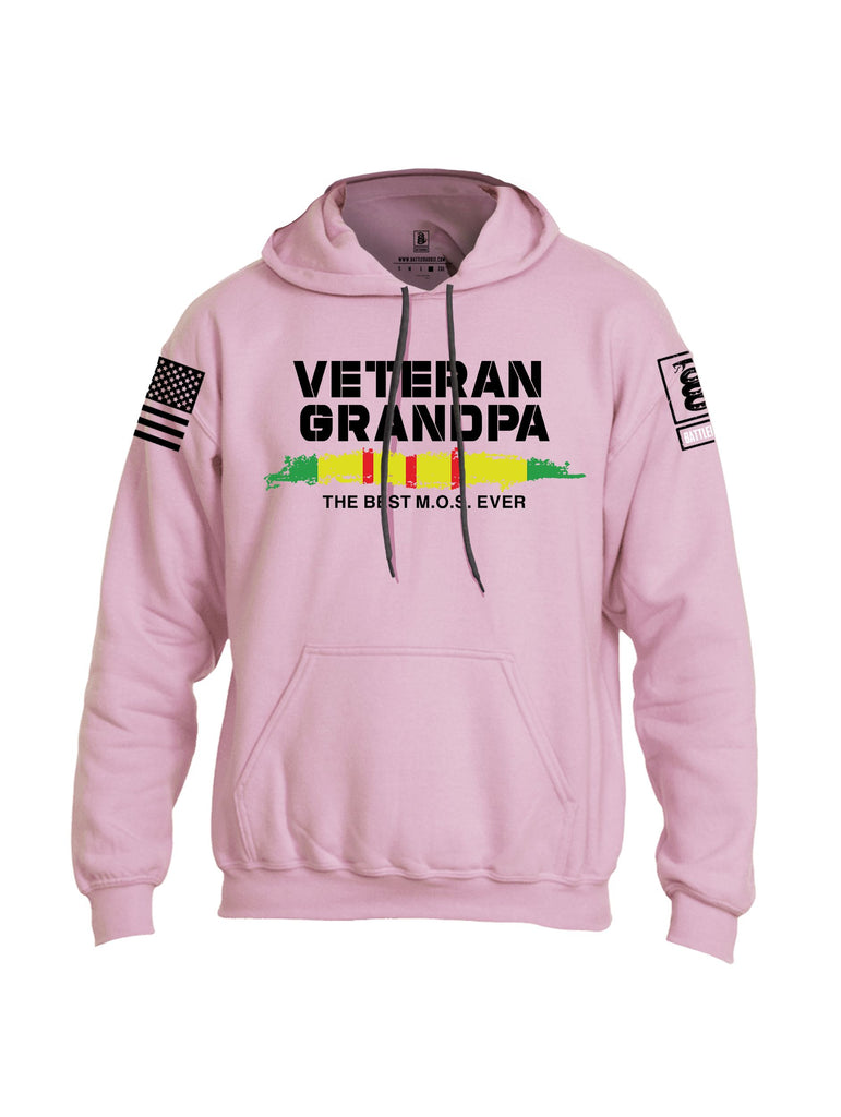 Battleraddle Veteran Grandpa Black Sleeves Uni Cotton Blended Hoodie With Pockets