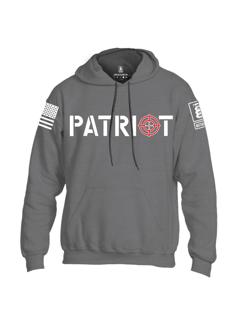 Battleraddle Patriot White Sleeves Uni Cotton Blended Hoodie With Pockets