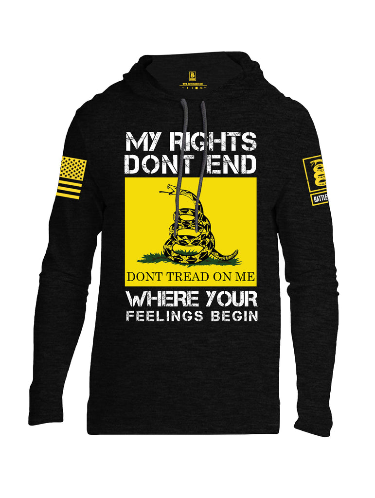 Battleraddle My Rights Dont End Where Your Feelings Begin {sleeve_color} Sleeves Men Cotton Thin Cotton Lightweight Hoodie