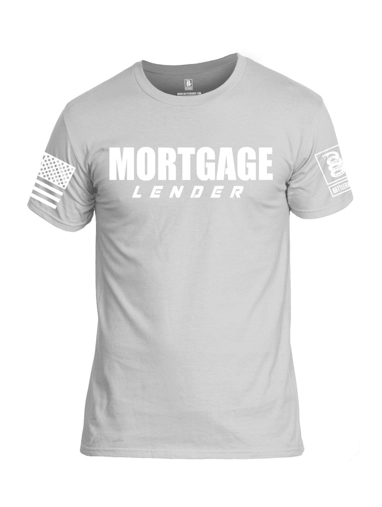 Battleraddle Mortgage Lender White Sleeves Men Cotton Crew Neck T-Shirt