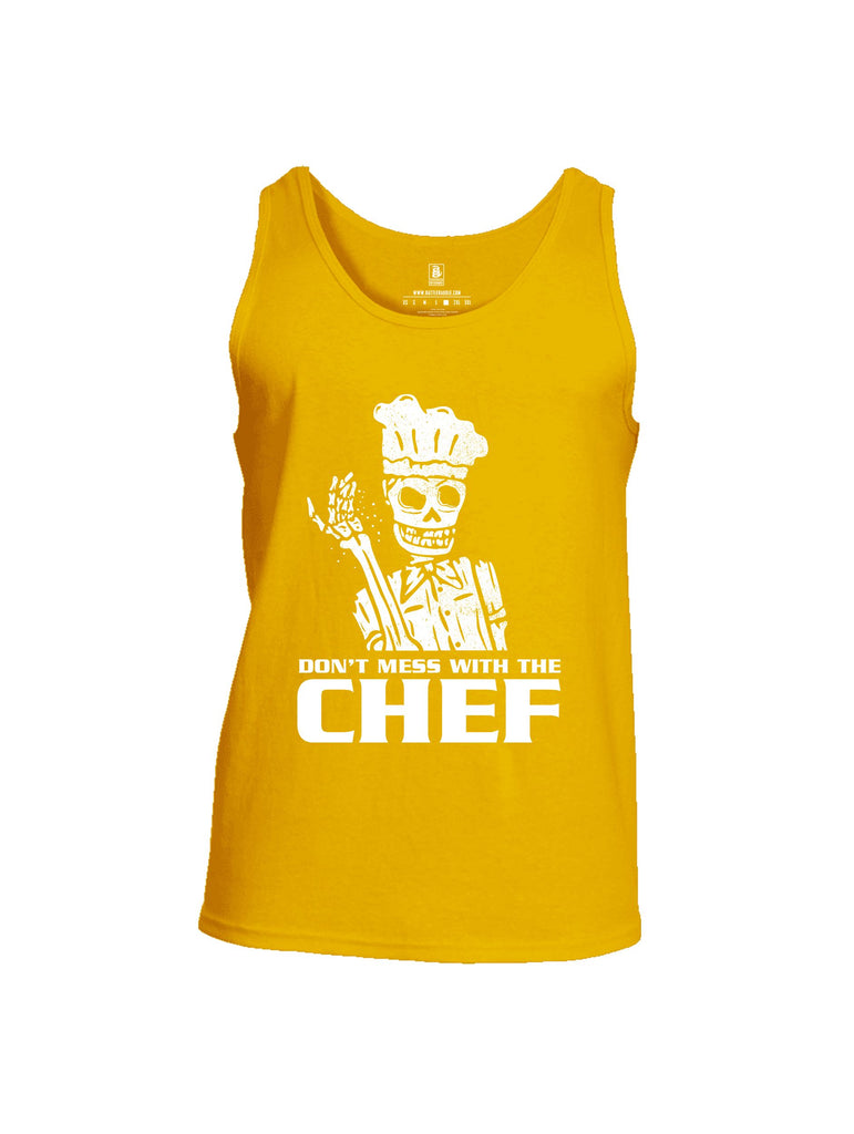 Battleraddle Dont Mess With The Chef White Sleeves Men Cotton Cotton Tank Top