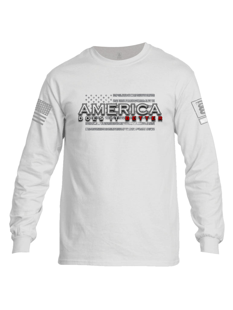 Battleraddle America Does It Better {sleeve_color} Sleeves Men Cotton Crew Neck Long Sleeve T Shirt