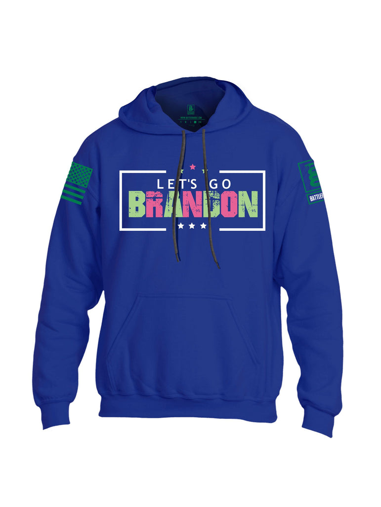 Battleraddle Lets Go Brandon Pearl Green Sleeves Uni Cotton Blended Hoodie With Pockets