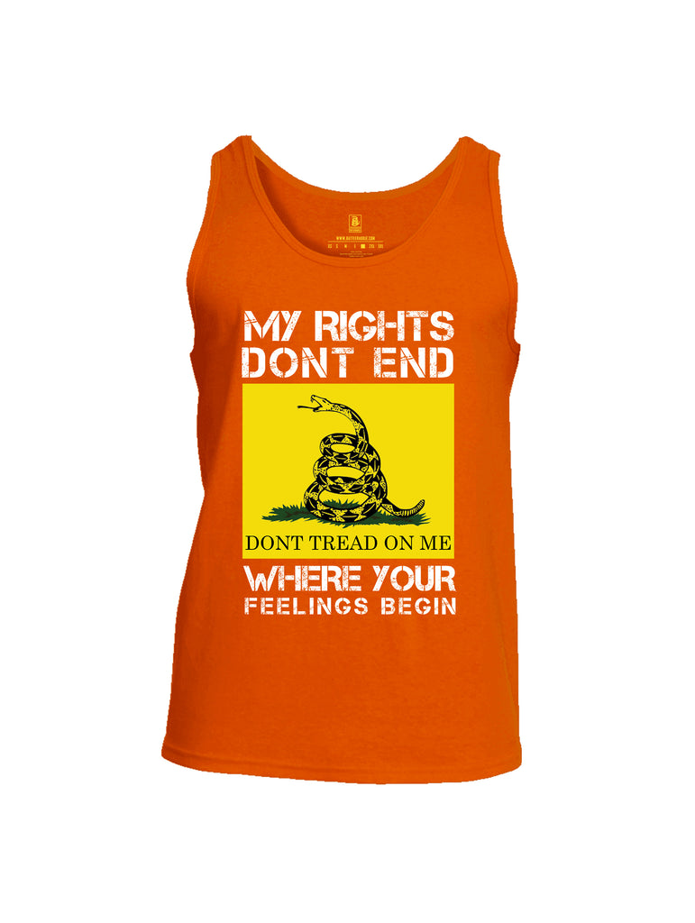 Battleraddle My Rights Dont End Where Your Feelings Begin {sleeve_color} Sleeves Men Cotton Cotton Tank Top