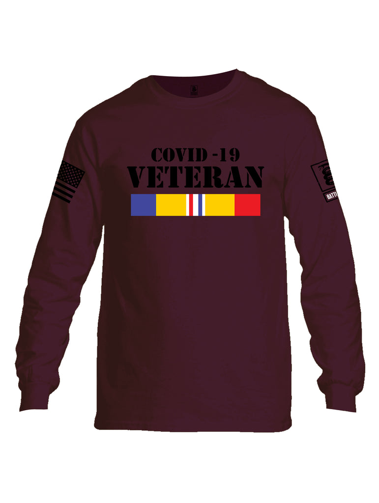 Battleraddle Covid 19 Veteran {sleeve_color} Sleeves Men Cotton Crew Neck Long Sleeve T Shirt