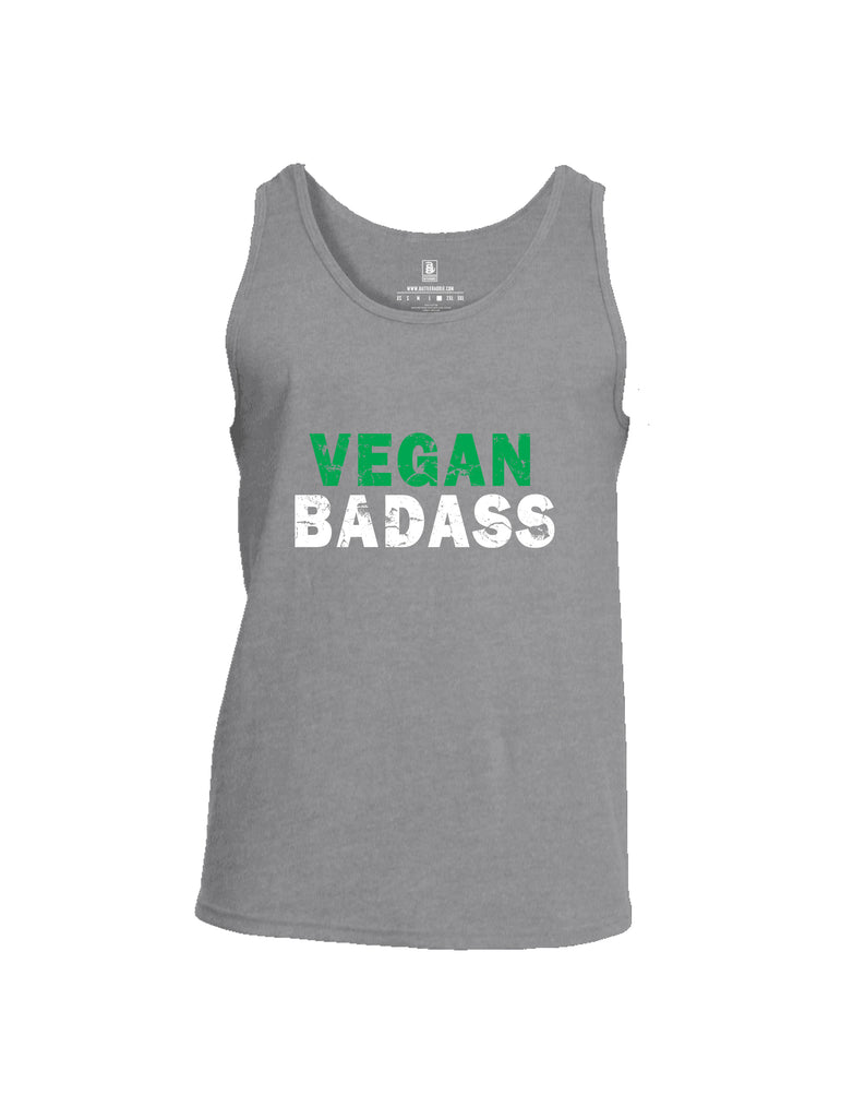 Battleraddle Vegan Badass White {sleeve_color} Sleeves Men Cotton Cotton Tank Top