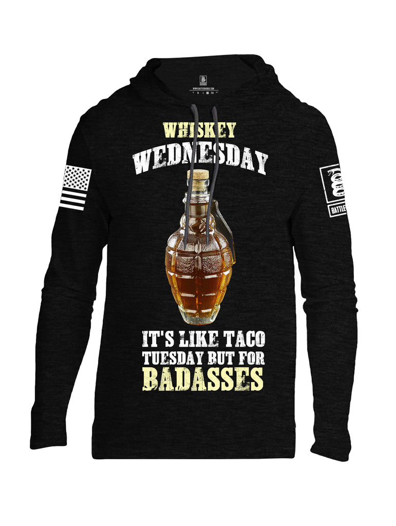 Battleraddle Whiskey Wednesday Is Like Taco Tuesday But For Badasses {sleeve_color} Sleeves Men Cotton Thin Cotton Lightweight Hoodie