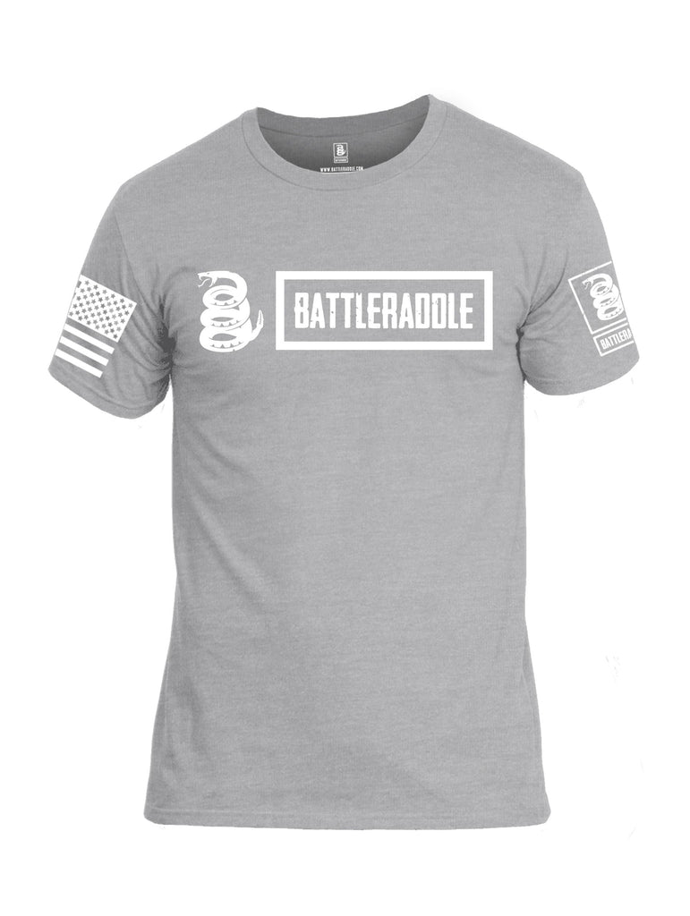 Battleraddle Battleraddle Original Logo White White Sleeves Men Cotton Crew Neck T-Shirt